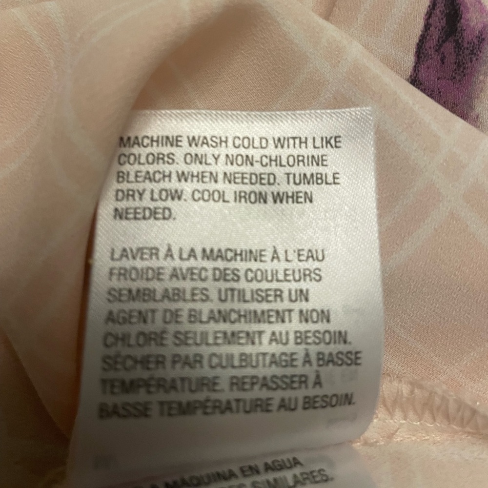 NWOT Alfani Floral Pastel Blouse Pink Size M Flowy, boho - Picture 6 of 8